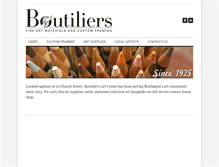 Tablet Screenshot of boutiliersart.com